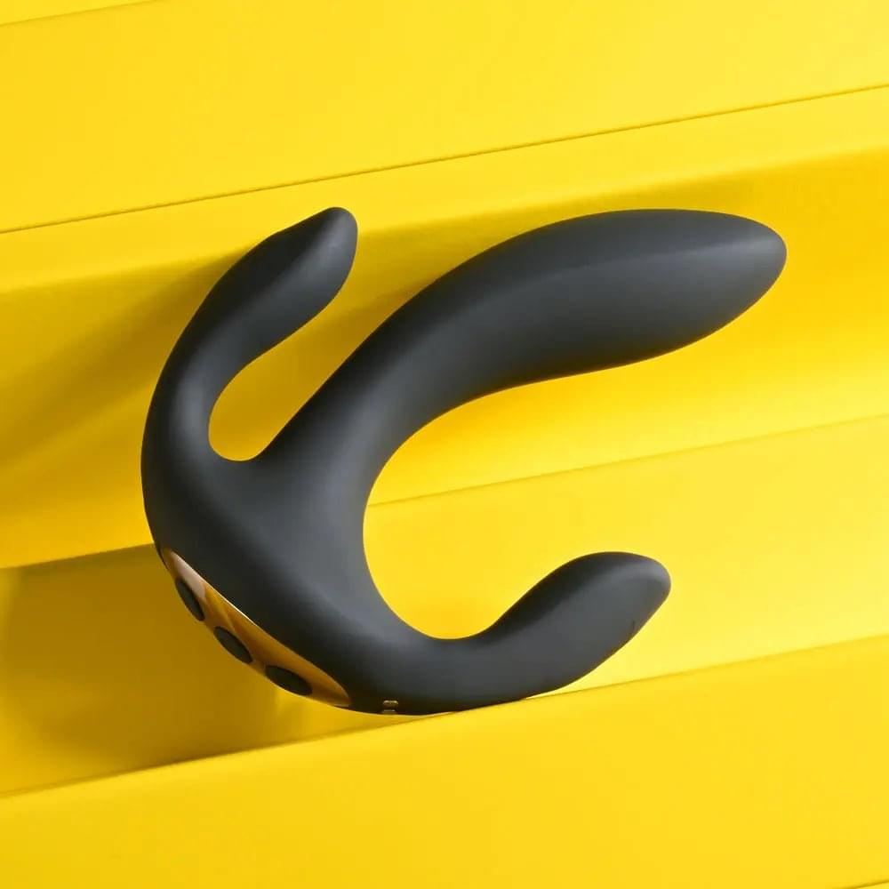 Playboy Pleasure TRIPLE THREAT -  USB Rechargeable Triple Probe Vibrator Playboy Pleasure Discreet Intimate Essentials.