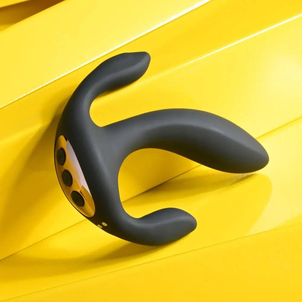 Playboy Pleasure TRIPLE THREAT -  USB Rechargeable Triple Probe Vibrator Playboy Pleasure Discreet Intimate Essentials.