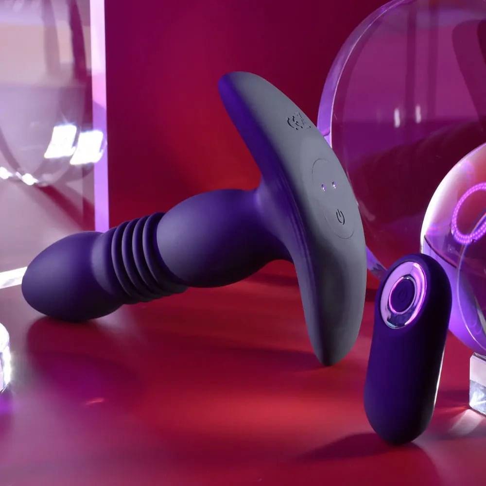 Playboy Pleasure TRUST THE THRUST -  13.7 cm USB Rechargeable Thrusting Butt Plug with Wireless Remote Playboy Pleasure Discreet Intimate Essentials.