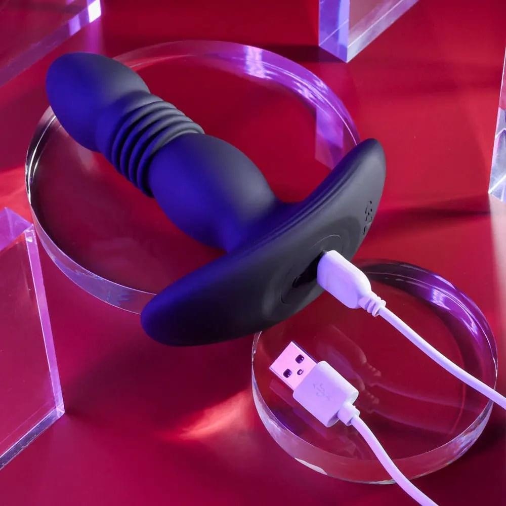 Playboy Pleasure TRUST THE THRUST -  13.7 cm USB Rechargeable Thrusting Butt Plug with Wireless Remote Playboy Pleasure Discreet Intimate Essentials.