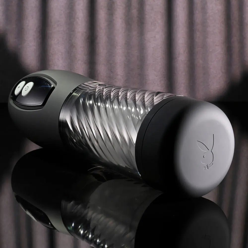 Shop affordable quality Playboy Pleasure WHIRLWIND - USB Rechargeable Thrusting and Spinning Auto Stroker - Discreet Intimate Essentials - MASTURBATORS - Playboy Pleasure