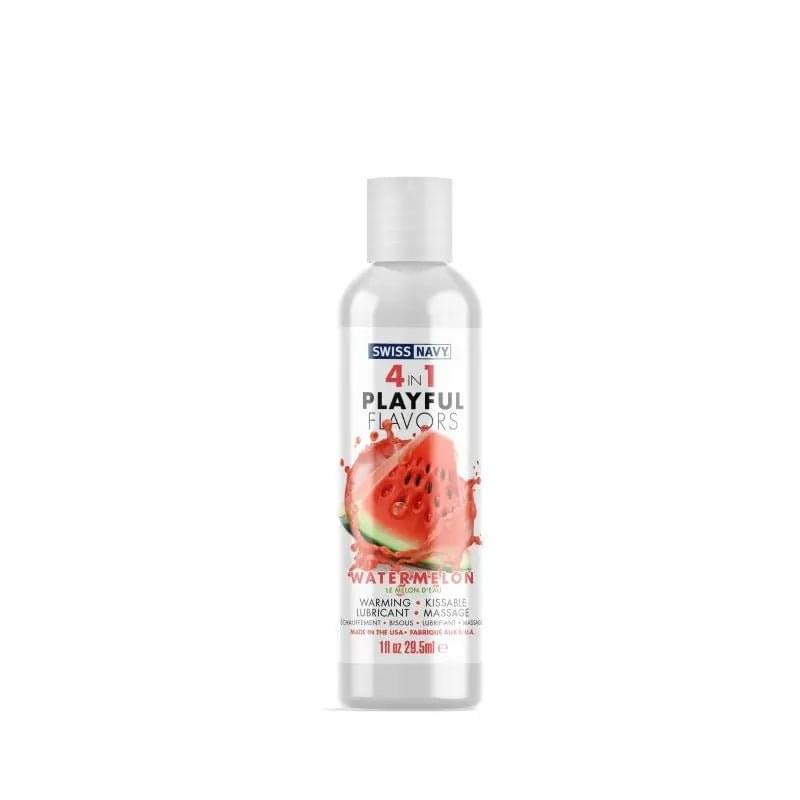 Playful Flavours 4 In 1 Watermelon 1oz/29.5ml Swiss Navy Discreet Intimate Essentials.