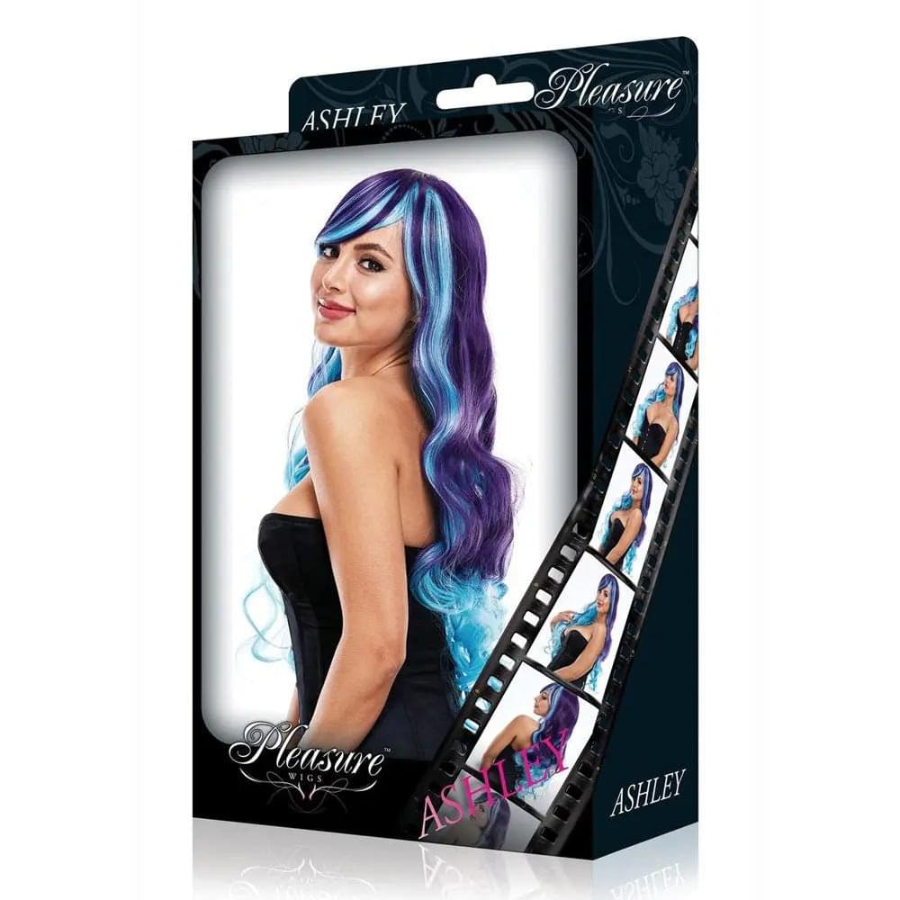 PLEASURE WIGS Ashley - Purple/Blue - Xgen Products Discreet Intimate Essentials.
