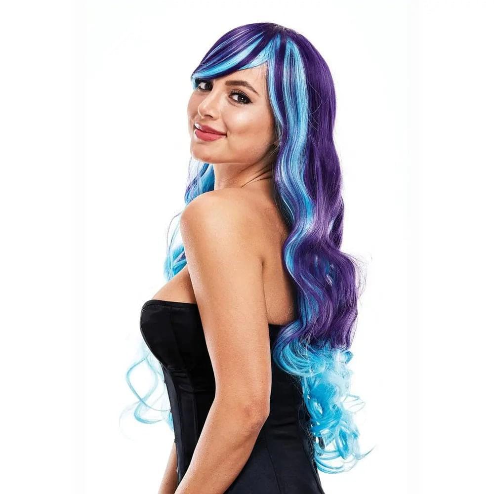 PLEASURE WIGS Ashley - Purple/Blue - Xgen Products Discreet Intimate Essentials.