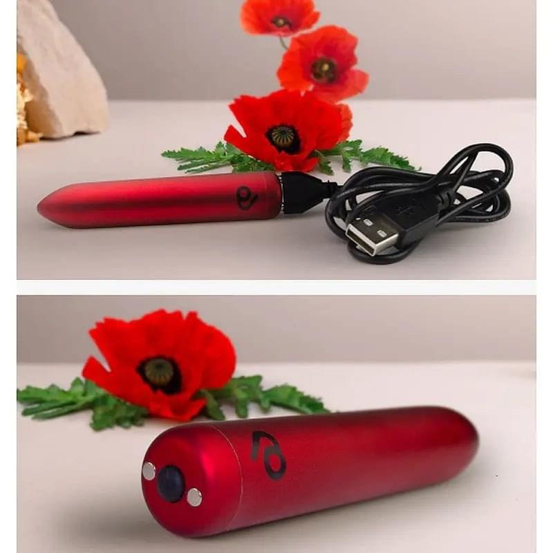 Poppy Red Rechargeable Bullet Rocks Off Discreet Intimate Essentials.