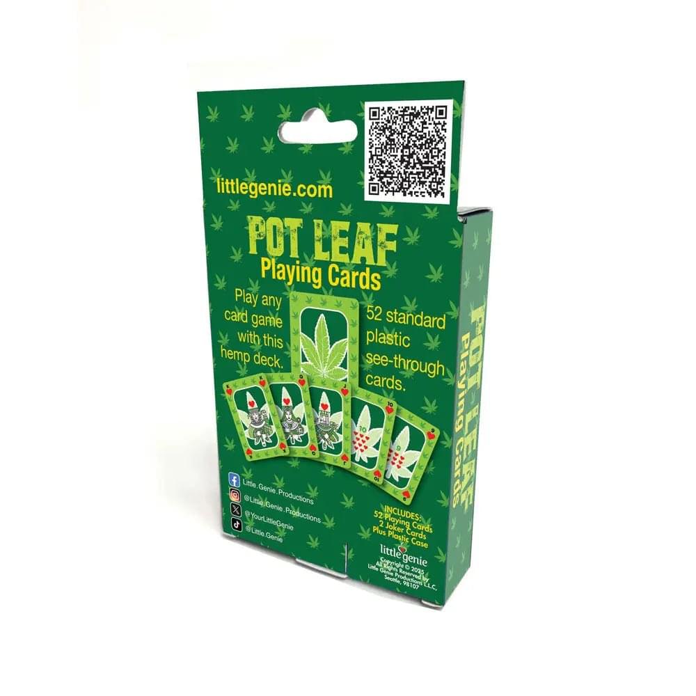 Pot Leaf Playing Cards - Waterproof Novelty Playing Cards Little Genie Discreet Intimate Essentials.