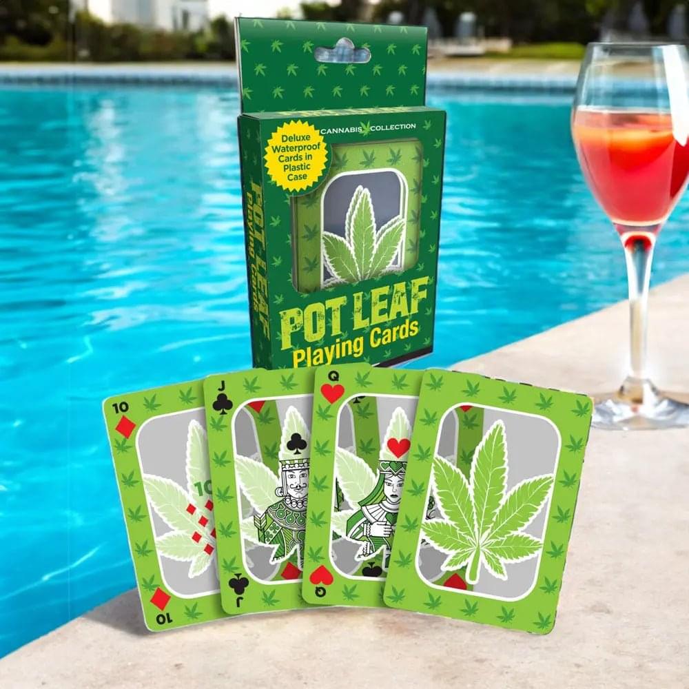 Pot Leaf Playing Cards - Waterproof Novelty Playing Cards Little Genie Discreet Intimate Essentials.