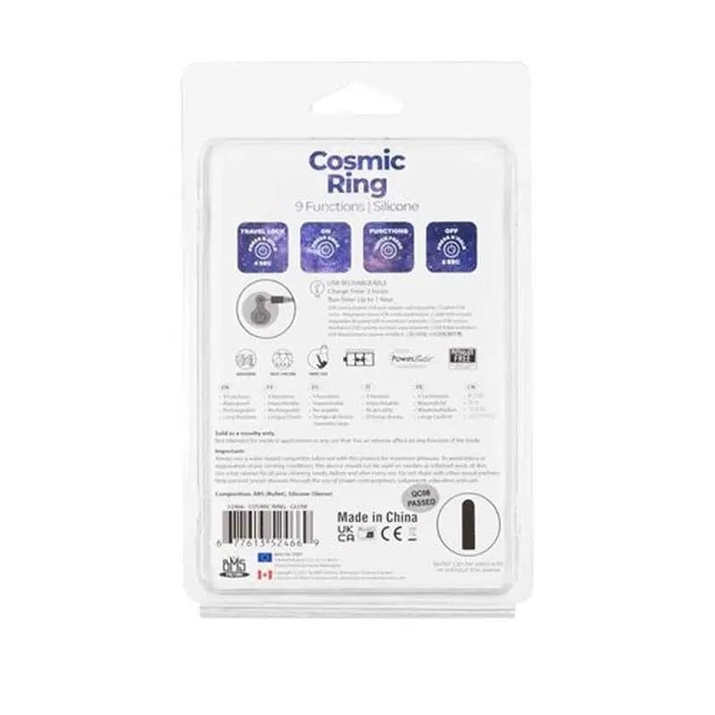 Power Bullet Cosmic Cock Ring w Bullet Glow in the Dark PowerBullet Discreet Intimate Essentials.