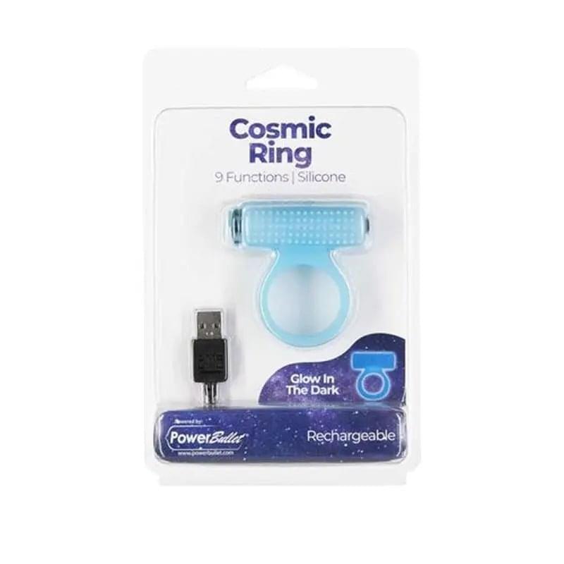 Power Bullet Cosmic Cock Ring w Bullet Glow in the Dark PowerBullet Discreet Intimate Essentials.