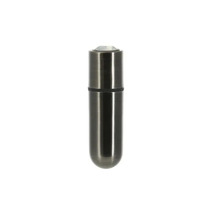 Power Bullet First Class 6cm Rechargeable w Crystal Gun Metal PowerBullet Discreet Intimate Essentials.