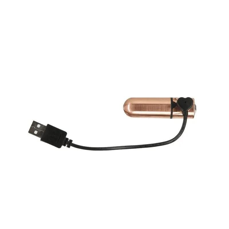 Power Bullet First Class 6cm Rechargeable w Crystal Rose Gold PowerBullet Discreet Intimate Essentials.