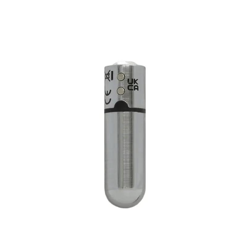 Power Bullet First Class 6cm Rechargeable w Crystal Silver PowerBullet Discreet Intimate Essentials.