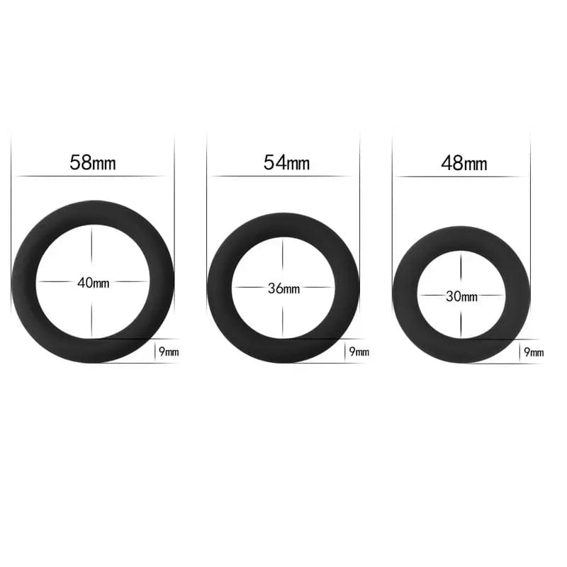 Power Plus Soft Silicone Snug Ring -  Cock Rings - Set of 3 Sizes Lovetoy Discreet Intimate Essentials.