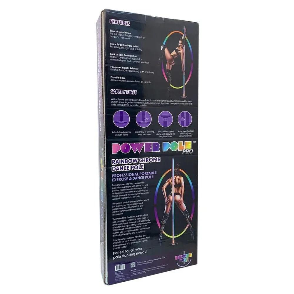 Power Pole Pro - Rainbow - Rainbow Chrome Dance Pole Kit XGEN Products Discreet Intimate Essentials.
