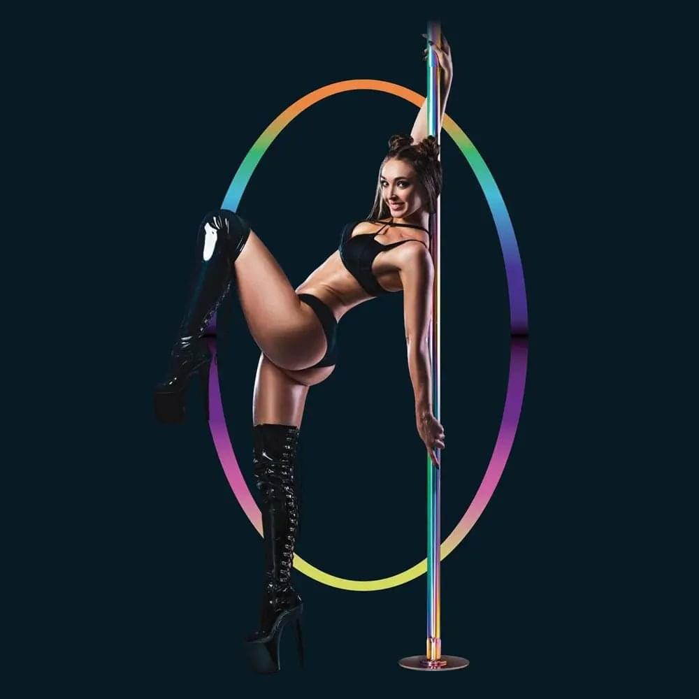 Power Pole Pro - Rainbow - Rainbow Chrome Dance Pole Kit XGEN Products Discreet Intimate Essentials.