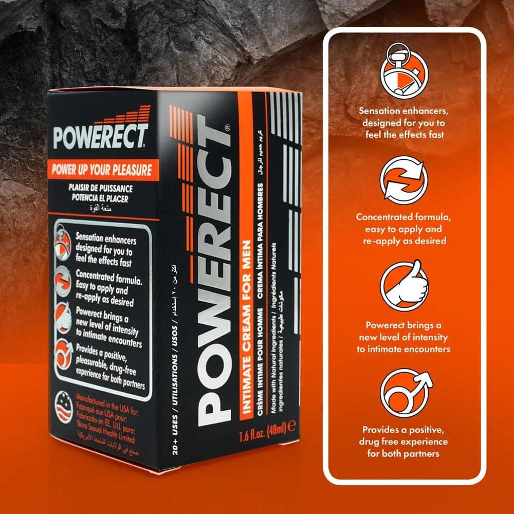 Powerect Intimate Cream - Enhancer Cream for Men - 48 ml Tube Creative Conceptions Discreet Intimate Essentials.