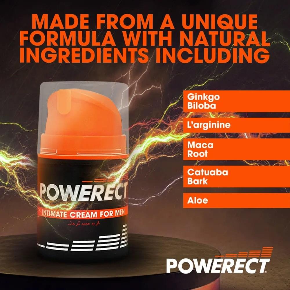 Powerect Intimate Cream - Enhancer Cream for Men - 48 ml Tube Creative Conceptions Discreet Intimate Essentials.