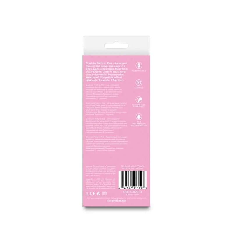 Pretty in  Crush -  -  14.3 cm USB Rechargeable Vibrator NS Novelties Discreet Intimate Essentials.