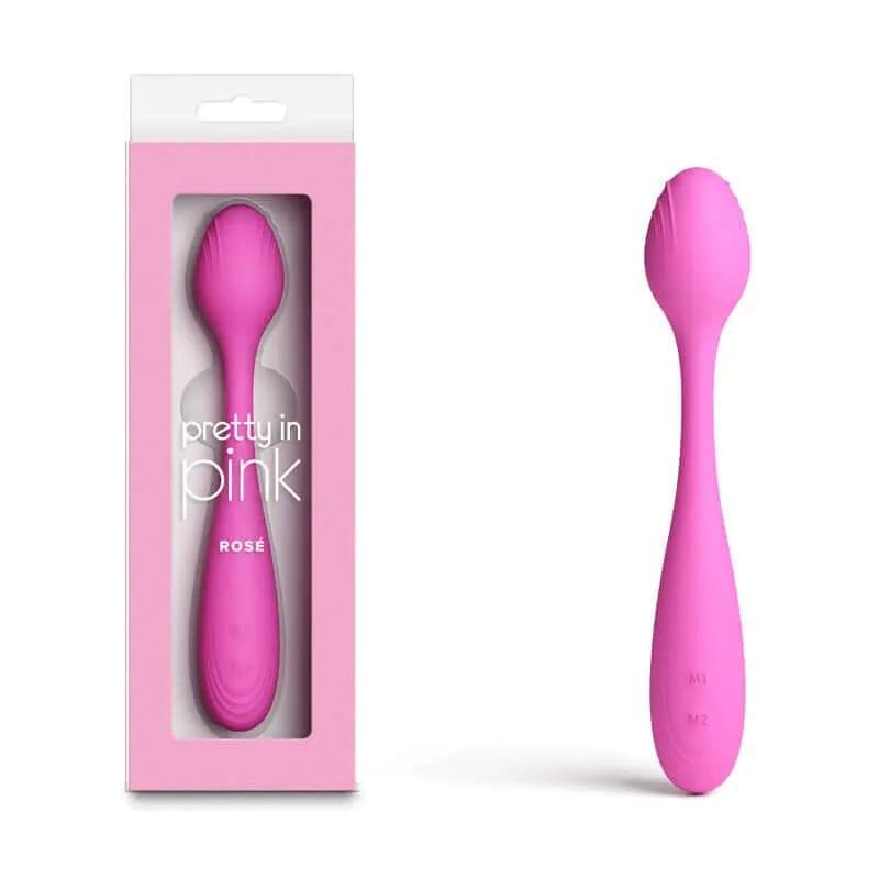 Pretty in  Rose -  -  19.4 cm USB Rechargeable Vibrator NS Novelties Discreet Intimate Essentials.