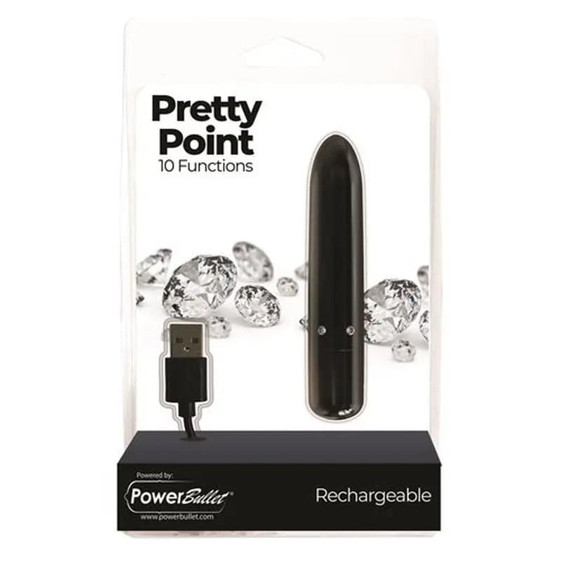 Pretty Point 4in Power Bullet Black PowerBullet Discreet Intimate Essentials.