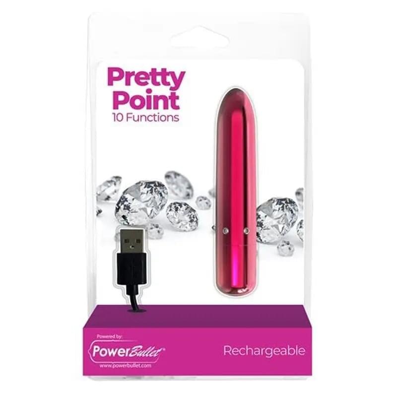 Pretty Point 4in Power Bullet Pink PowerBullet Discreet Intimate Essentials.