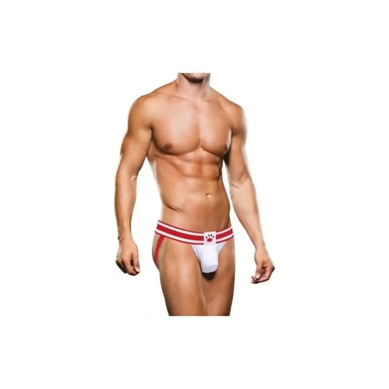 Prowler Jock White/Red Prowler Discreet Intimate Essentials.