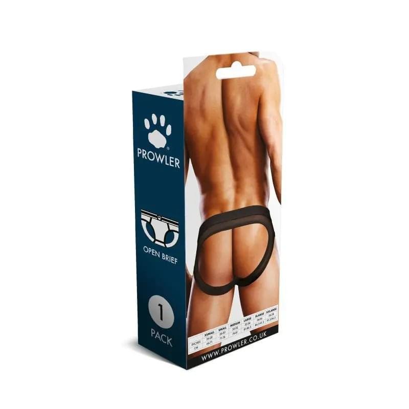 Prowler Mesh Open Back Brief Black Prowler Discreet Intimate Essentials.