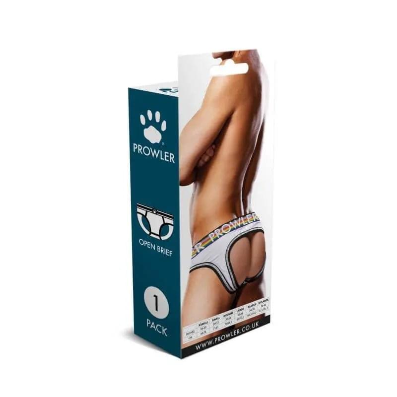 Prowler Oversized Paw Open Back Brief White Prowler Discreet Intimate Essentials.