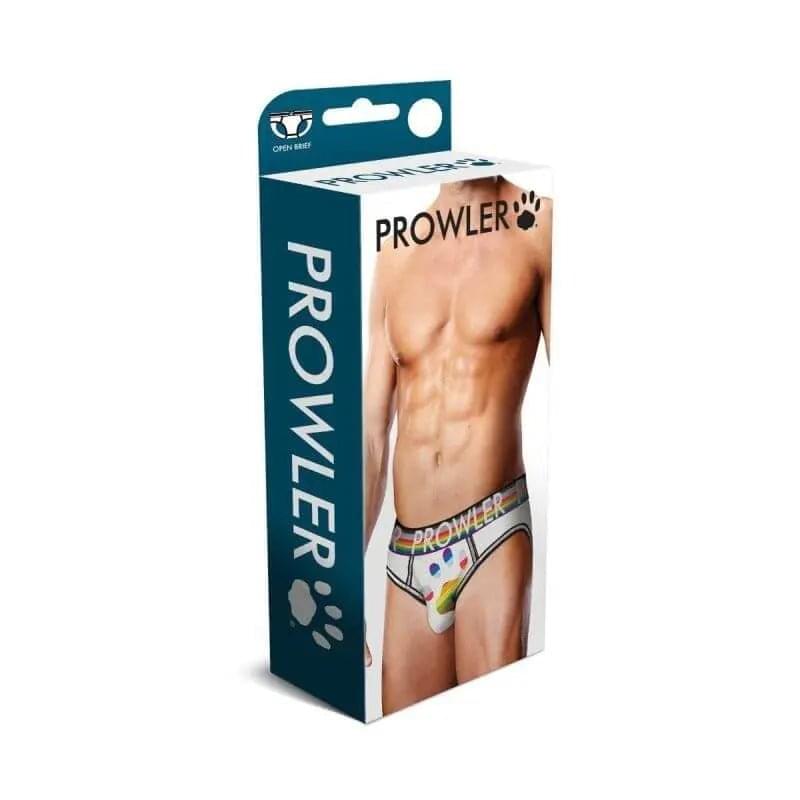 Prowler Oversized Paw Open Back Brief White Prowler Discreet Intimate Essentials.