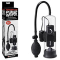 Pump Worx Beginner's Vibrating Pump - Clear/Black Vibrating Penis Pump Pipedream Discreet Intimate Essentials.