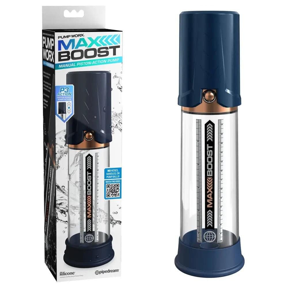 Pump Worx Max Boost -  -  Penis Pump Pipedream Discreet Intimate Essentials.