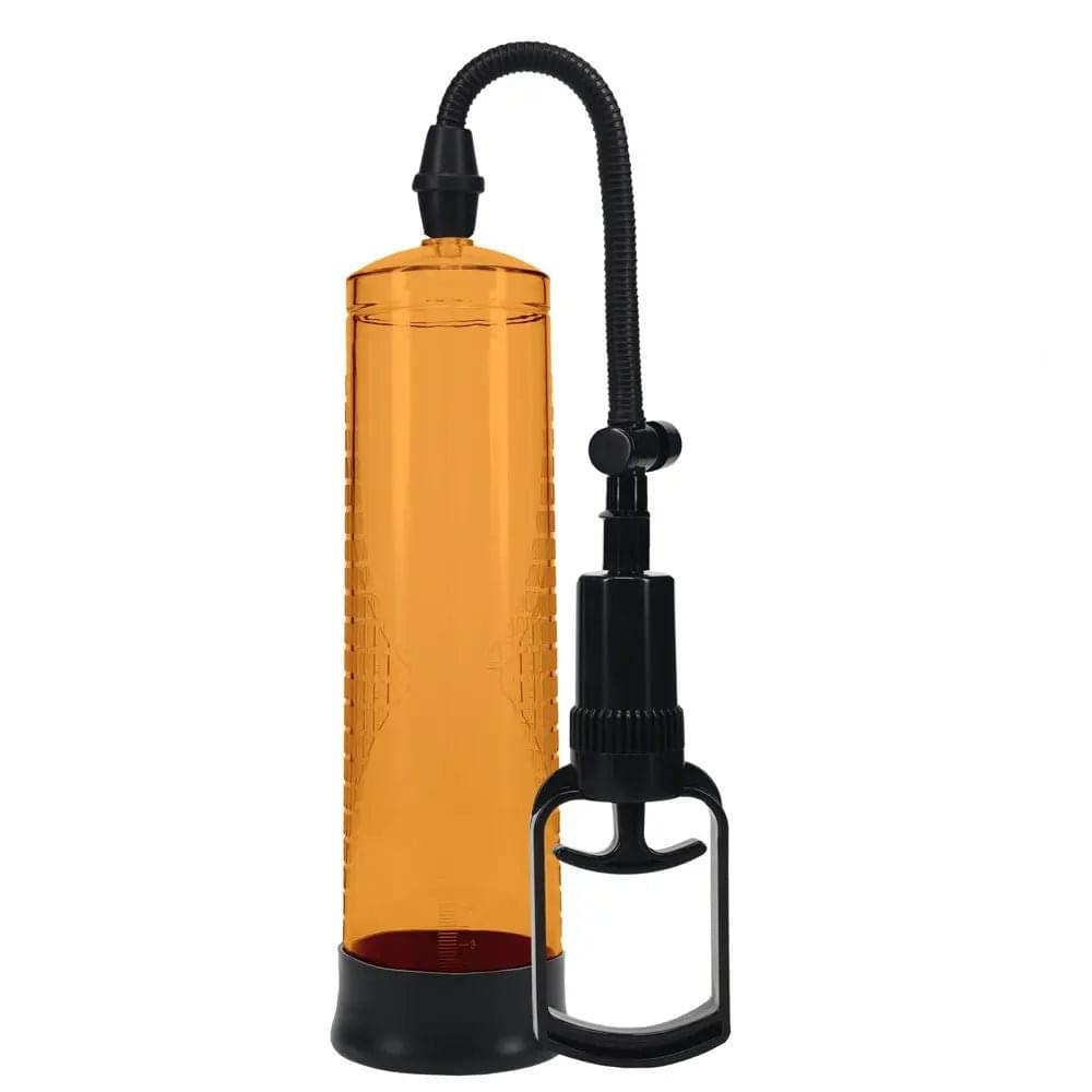 PUMPED Basic Pump 2 - Orange - Orange Penis Pump Shots Toys Discreet Intimate Essentials.