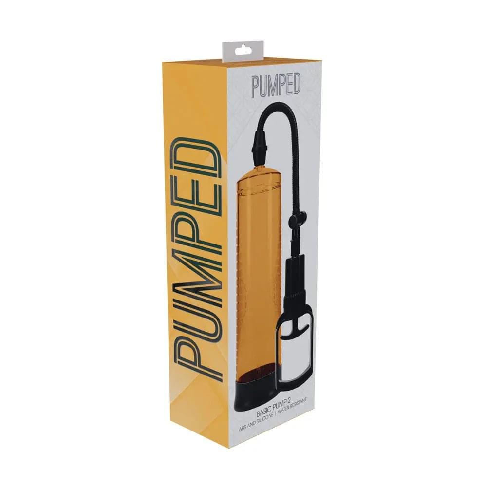 PUMPED Basic Pump 2 - Orange - Orange Penis Pump Shots Toys Discreet Intimate Essentials.
