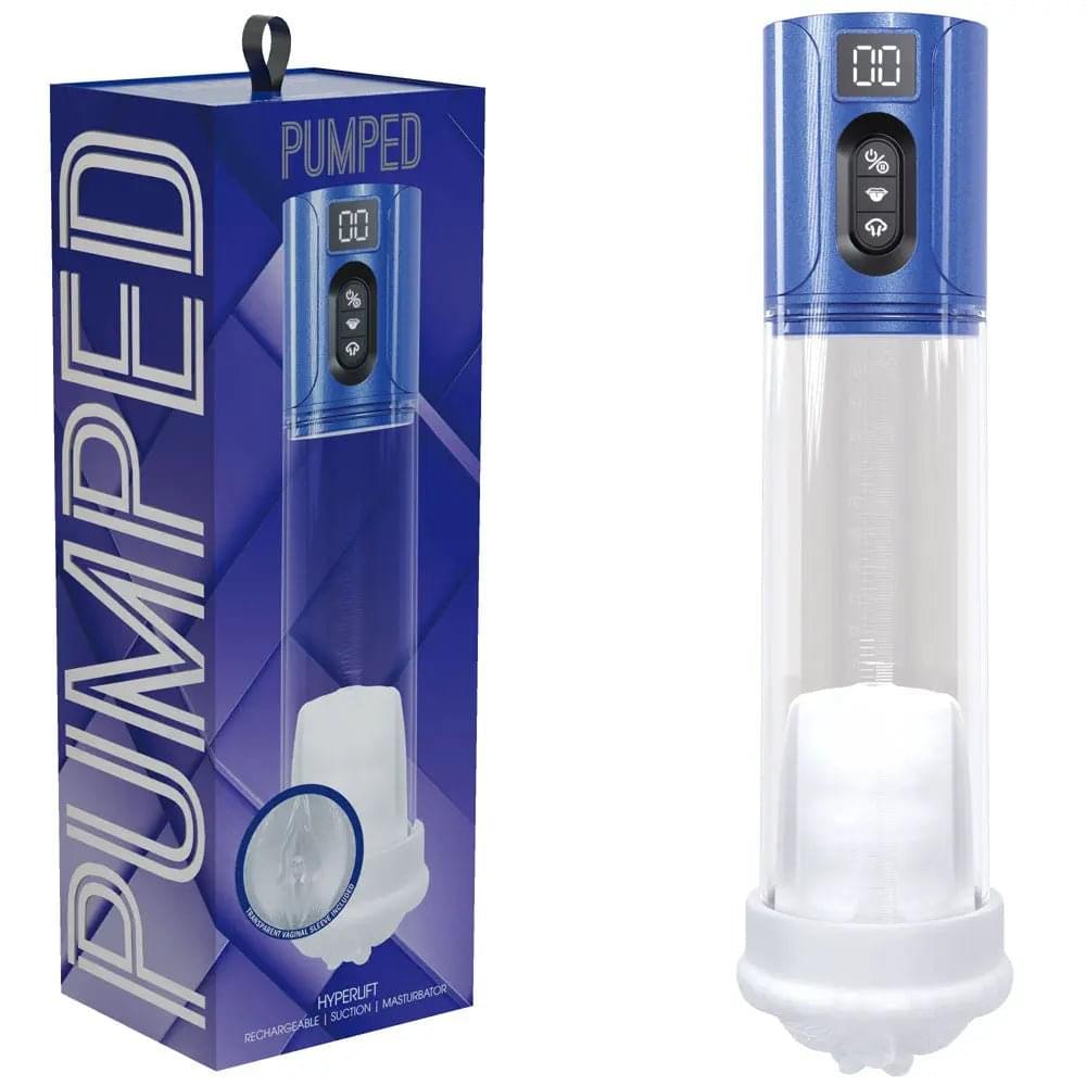 PUMPED HyperLift -  - Metallic /Clear USB Rechargeable Auto Pump Shots Toys Discreet Intimate Essentials.