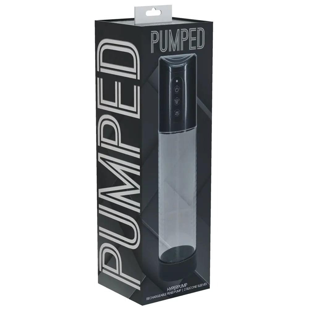 PUMPED Hyperpump Automatic Pump - Gunmetal - Gunmetal Grey USB Rechargeable Auto Penis Pump Shots Toys Discreet Intimate Essentials.