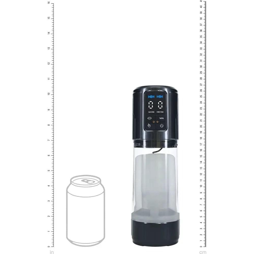 PUMPED UltraLift Automatic Masturbator - Gunmetal Grey/Clear USB Rechargeable Auto Masturbator Shots Toys Discreet Intimate Essentials.