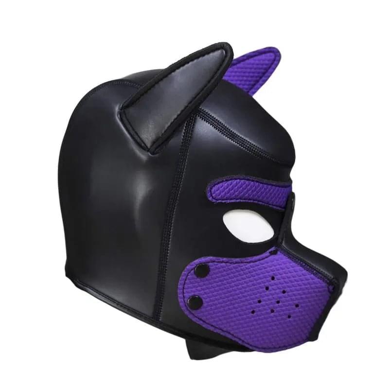 Puppy Play Mask Purple Daytona Discreet Intimate Essentials.