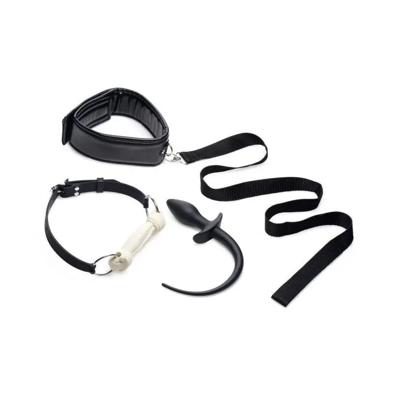 Puppy Play Set incl Gag, Plug and Collar Black Tailz Discreet Intimate Essentials.