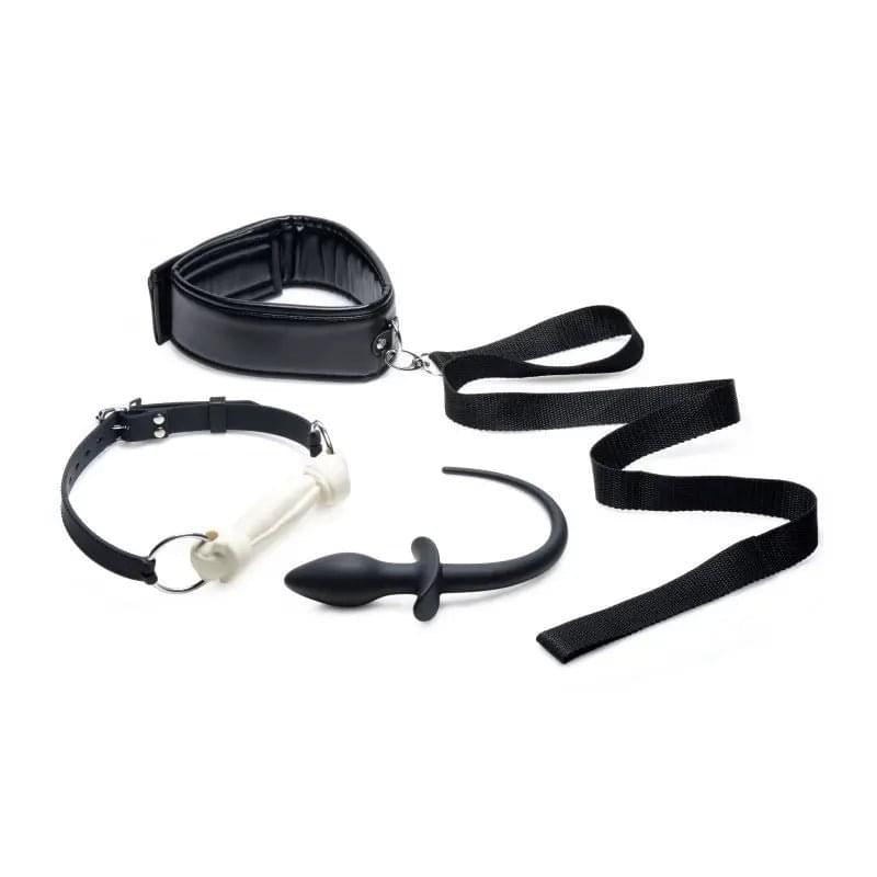 Puppy Play Set incl Gag, Plug and Collar Black Tailz Discreet Intimate Essentials.