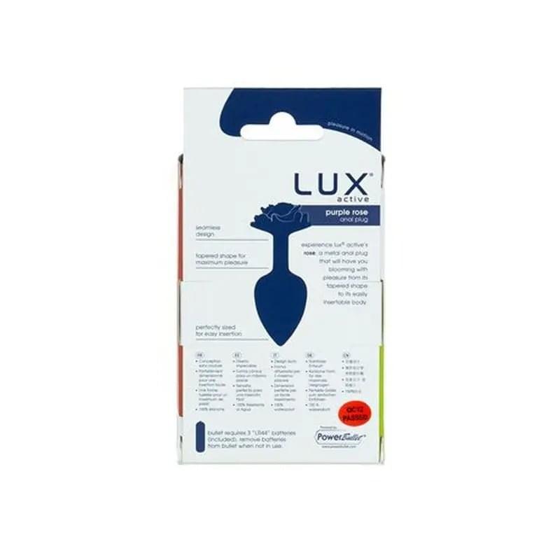 Purple Rose 3in  Metal Butt Plug LUX Active Discreet Intimate Essentials.