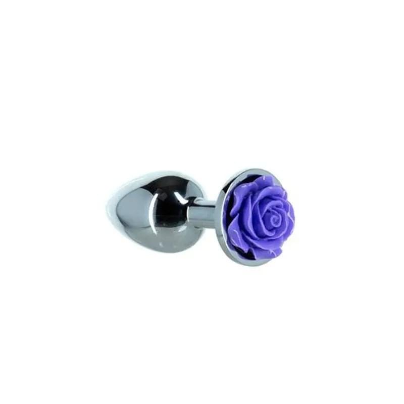 Purple Rose 3in  Metal Butt Plug LUX Active Discreet Intimate Essentials.