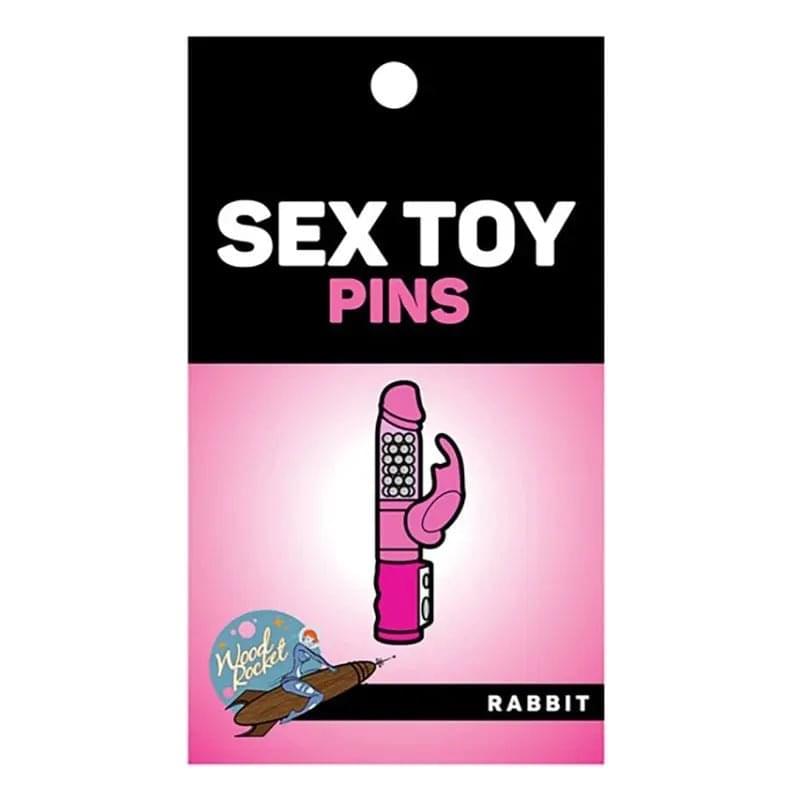 Rabbit Enamel Pin Wood Rocket Discreet Intimate Essentials.