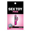 Rabbit Enamel Pin Wood Rocket Discreet Intimate Essentials.