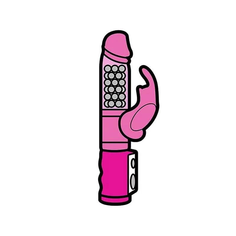 Rabbit Enamel Pin Wood Rocket Discreet Intimate Essentials.