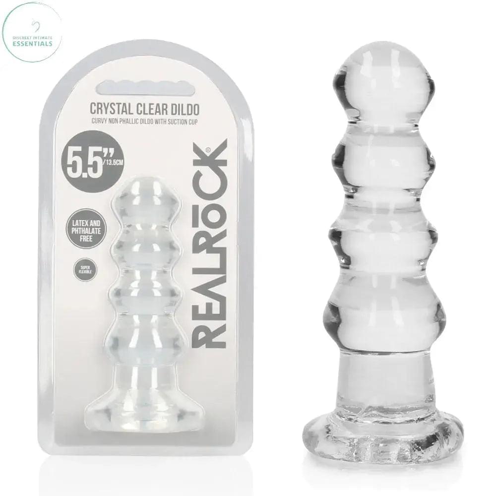 REALROCK 14 cm Curvy Anal Plug - Transparent -  14 cm (4.5'') Butt Plug Shots Toys Discreet Intimate Essentials.