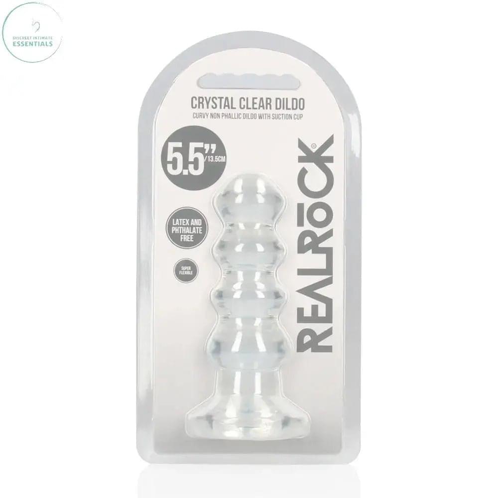 REALROCK 14 cm Curvy Anal Plug - Transparent -  14 cm (4.5'') Butt Plug Shots Toys Discreet Intimate Essentials.