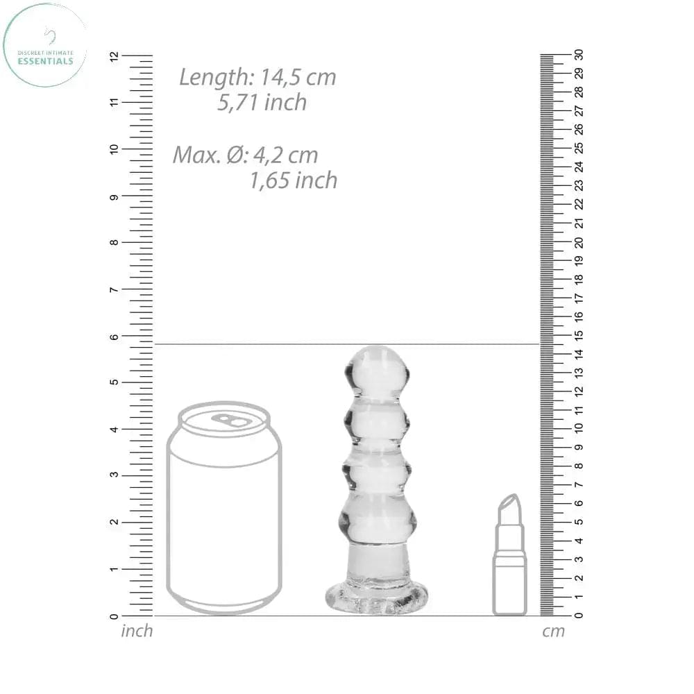 REALROCK 14 cm Curvy Anal Plug - Transparent -  14 cm (4.5'') Butt Plug Shots Toys Discreet Intimate Essentials.