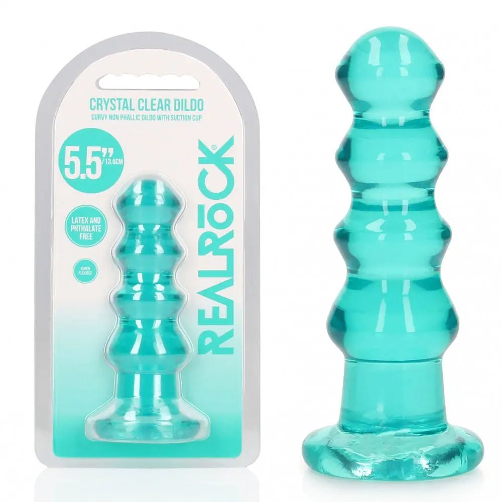 Shop affordable quality REALROCK 14 cm Curvy Anal Plug - Turquoise - Turquoise 14 cm (4.5'') Butt Plug - Discreet Intimate Essentials - ANAL TOYS - Shots Toys