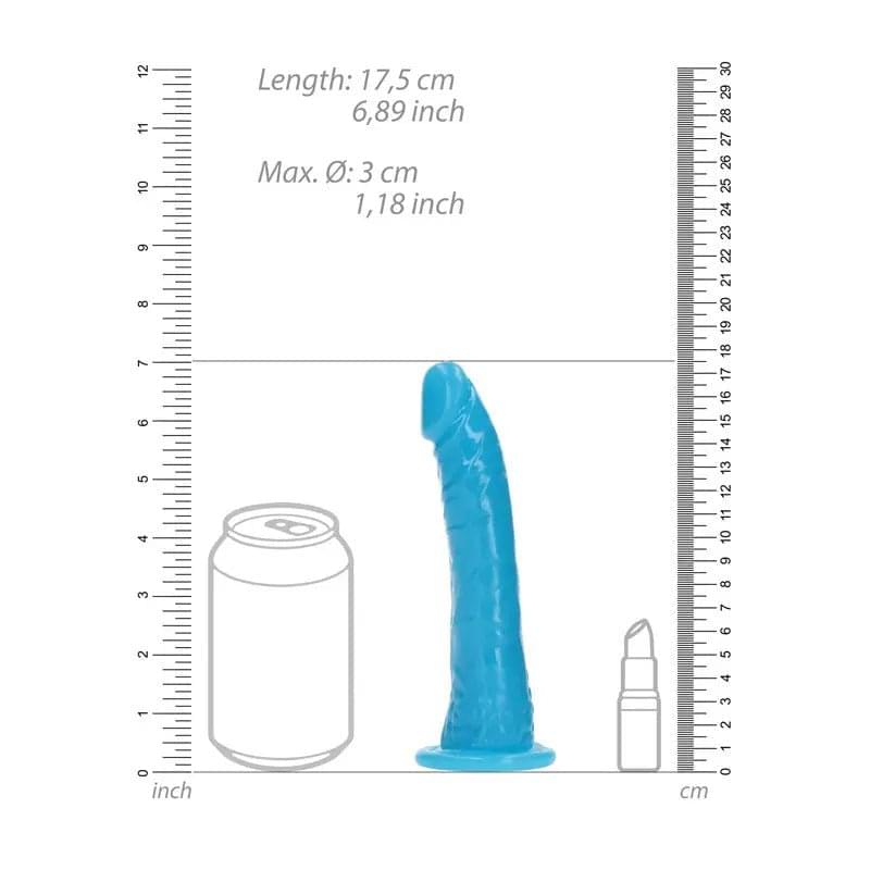 REALROCK 15.5 cm Slim Glow in the Dark Neon -  - Glow in Dark  15.5 cm (6'') Dong Shots Toys Discreet Intimate Essentials.