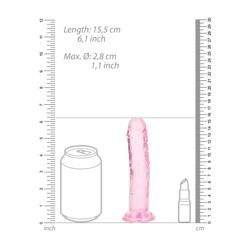 REALROCK 15.5 cm Straight Dildo -  -  15.5 cm (6'') Dong Shots Toys Discreet Intimate Essentials.